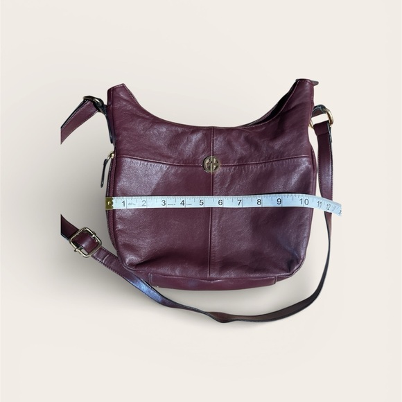 Giani Bernini Handbags - Giani Bernini Dark Burgundy Leather Shoulder Bag